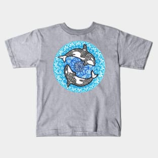 Mandala Killer Whale Kids T-Shirt